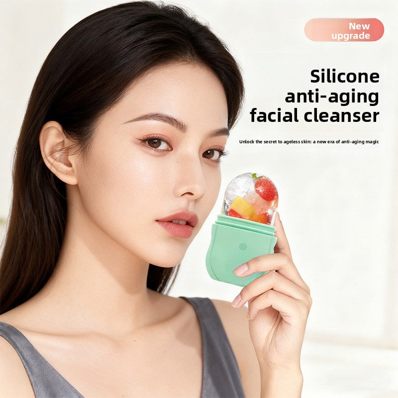 Silicone facial massage ice pack tool