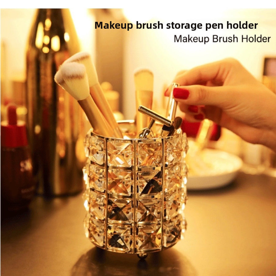 Makeup brush storage case